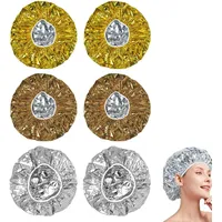 RTRTGS 6 Stücke Aluminium Wärmekappe, Aluminium-Folienkappe für Dauerwelle,Aluminium Tiefenkonditionierung Wärmekappe, Trockenhaube für Haare, Salonhaarkappe Pflegende Wasserdicht