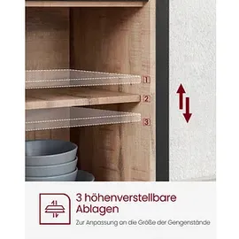 VASAGLE Sideboard, LSC092B50 natur 100,0 x 33,0 x 80,0 cm