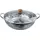 Jade Temple Hot Pot Wok aus rostfreiem Edelstahl Ø 34cm, mit praktischer Trennwand ideal für Hot Pot Gerichte, einfache Reinigung, mit Doppelgriff, im Set mit Glasdeckel, Silber