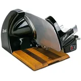 Berkel Home Line 250 Schwarz, Premium-Aufschnittmaschine mit Einlegebrett aus alten Weinfässern