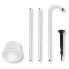 Fabas Luce LED Outdoor Akkuleuchte Set inkl. Erdspieß 3W 3000K dimmbar Metall 3742-72-102 weiß