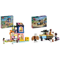 LEGO Friends Vintage-Modegeschäft, Bausatz für Kinder mit Spielzeug-Laden & Friends Rollendes Café, Kleines Bäckerei-Spielzeug für Kinder