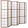 Homestyle4u Paravent Braun Holz 264x175x2 cm, Wohnzimmer, Raumteiler & Paravents, Paravents