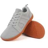 AONEGOLD Barfußschuhe Damen Herren Breite Barfuss Schuhe Zero Drop Solhe Leicht Traillaufschuhe Walkingschuhe Fitnessschuhe Laufschuhe Minimalistische Sneaker (Grau/39EU) - 39 EU Weit