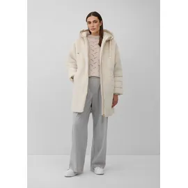 s.Oliver Gefütterter Teddyplüsch-Mantel mit wattierten Ärmeln - beige - 40