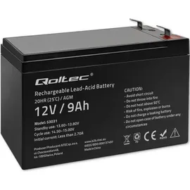 Qoltec 53031 AGM battery | 12V | 9Ah