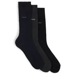 Socken BOSS "3P RS Uni", Herren, Gr. 43-46, bunt, Baumwollmischung, elastisch, Socken