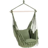 Beliani Hängesessel Bonea Baumwolle Grün