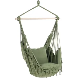 Beliani Hängesessel Bonea Baumwolle Grün