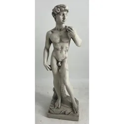 Casa Padrino Jugendstil Garten Deko Beton Skulptur Mann Grau H. 59 cm