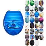 Grafner WC Sitz mit Absenkautomatik Motiv Blue Drop