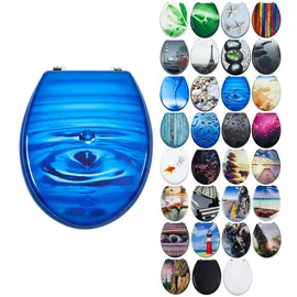 Grafner WC Sitz mit Absenkautomatik Motiv Blue Drop