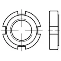 Industrial Quality Supplies DIN 1804 Nutmutter, w = ungehärtet,