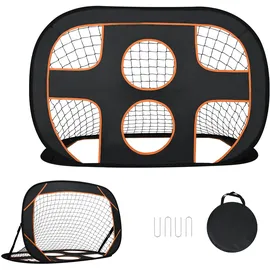 YUENFONG Fußballtor Schwarz 121 x 80 x 80 cm