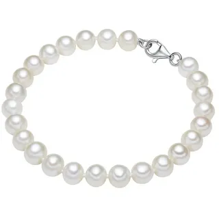 VALERO PEARLS - Perlen-Armband Sterling Silber Süßwasser-Zuchtperle in Silber Armbänder & Armreife Damen (49.99 € / )