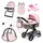 Bayer Design Bayer Puppenwagen XEO pink-grau 17030AB