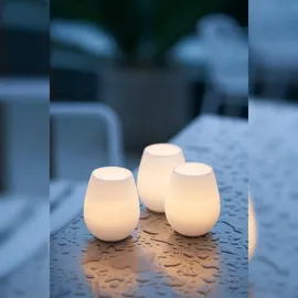 Duni LED-Kerzenhalter Tropical 103 x 85 mm Weiß