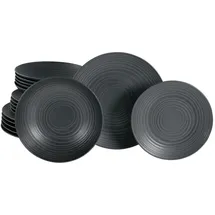 CreaTable Lava Stone Tafelservice 18-tlg. schwarz