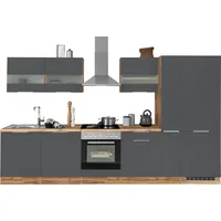 kochstation Küchenzeile KS-Luhe 330 cm grau
