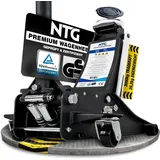 NTG Hydraulischer Wagenheber 3T PRO – Flacher Wagenheber Hydraulisch mit Doppelzylinder – 75–505 mm Hubhöhe) – NUR 29,6 KG) SUV & PKW