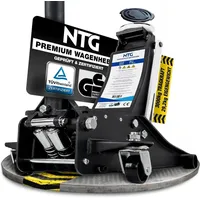 NTG Hydraulischer Wagenheber 3T PRO – Flacher Wagenheber Hydraulisch mit Doppelzylinder – 75–505 mm Hubhöhe) – NUR 29,6 KG) SUV & PKW