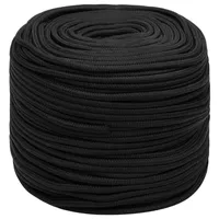 vidaXL Leinen Bootsseil 10 mm 25 m Polypropylen Schwarz