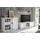furn.design Wohnwand Hooge, (Schrankwand in Pinie weiß Landhaus, Set 4-teilig ca. 340 x 207 cm), mit Drehriegeln Antik