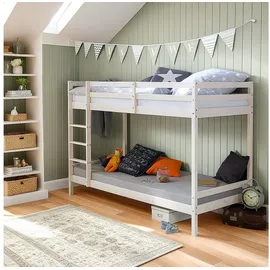 Homestyle4u 1431, Etagenbett 90x200 cm 2 Kinder mit Stauraum Doppelstockbett Hochbett