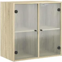 vidaXL Wandschrank mit Glastüren Sonoma-Eiche 68x37x68,5 cm