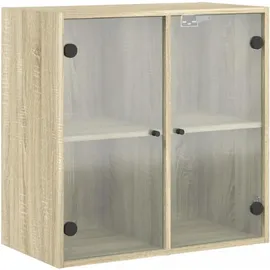 vidaXL Wandschrank mit Glastüren Sonoma-Eiche 68x37x68,5 cm
