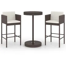 vidaXL Gartenbar-Set 3-tlg. Braun