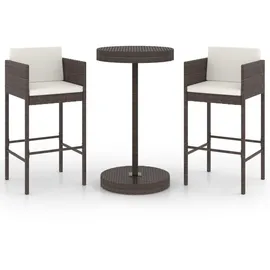 vidaXL Gartenbar-Set 3-tlg. Braun