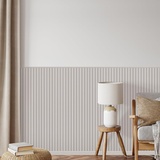 REESE Wandpaneele Sandbeige | Endleiste 125 cm | Deckenpaneele | Wandverkleidung | kein Bohren | MDF