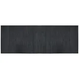 vidaXL Teppich, Rechteckig Grau 70x200 cm Bambus