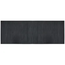 vidaXL Teppich, Rechteckig Grau 70x200 cm Bambus