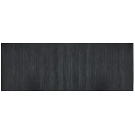 vidaXL Teppich, Rechteckig Grau 70x200 cm Bambus