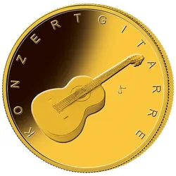 Komplett-Set der offiziellen deutschen 50-Euro-Goldmünzen 2018-2022 "Musikinstrumente"