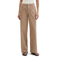 Marc O'Polo Weite Jeans "aus Organic-Cotton-Mix-Stretch", Damen, Gr. 27, Länge 32, earthy taupe, Obermaterial: 98% Baumwolle, 2% Elasthan, unifarben, loose fit normal, Jeans