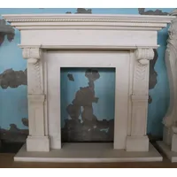 Casa Padrino Luxus Barock Marmor Kaminumrandung Weiß 165 x H. 153 cm