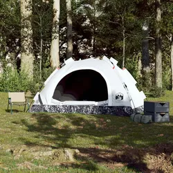vidaXL Campingzelt 3 Personen Weiß Verdunkelungsstoff Quick Release