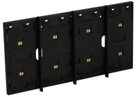 Legrand KG8103P1 LivingNow 4-mod. Rahmen mit integr. Busleitung für 3-mod. Dose, Farbe: Black