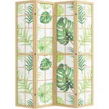 Homcom Paravent-160L x 1,8B x 170H cm-Naturholz+Grün | Gr.: onesize