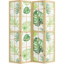 Homcom Paravent-160L x 1,8B x 170H cm-Naturholz+Grün | Gr.: onesize