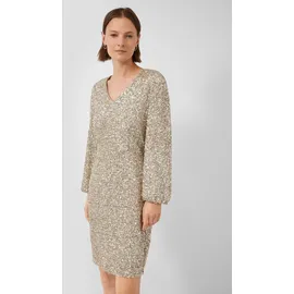 s.Oliver Pailletten-Kleid Midikleid Beige 40