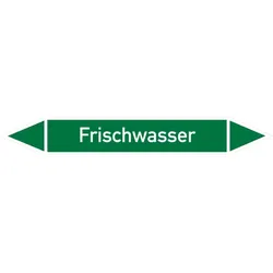 Rohrleitungskennzeichen Frischwasser - 187x26 mm Folie selbstklebend