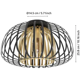 EGLO Deckenleuchte Encinitos schwarz-gold Ø 45 cm