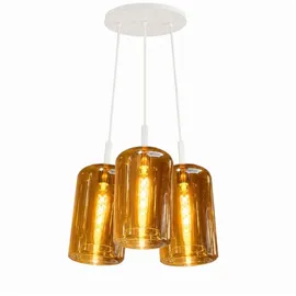 s.luce Cruet 3-flg. 17 W 30 cm Rund/Gold/Weiß