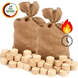 Floranica Holzbriketts 100% Gepresste Hartholzbriketts 2 x 12,5 kg Rundholzbriketts für Kamin Brikett Holz Hohe Brennwert Raucharm