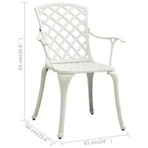 vidaXL Bistro-Set 3-tlg. weiß 315593