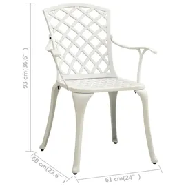vidaXL Bistro-Set 3-tlg. weiß 315593